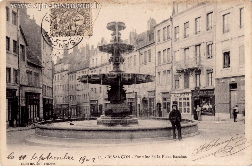 13. - BESANÇON - Fontaine de la Place Bacchus